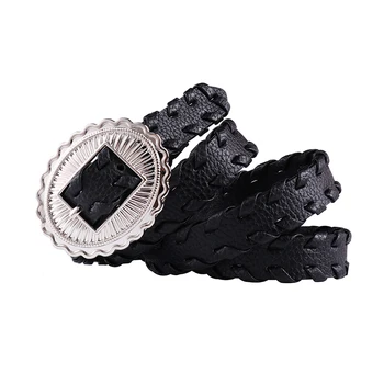 

New Women Fashion Belt Surprising Design Buckle Brand Leather Belt For Madam Business PU Split Leather Belt Female