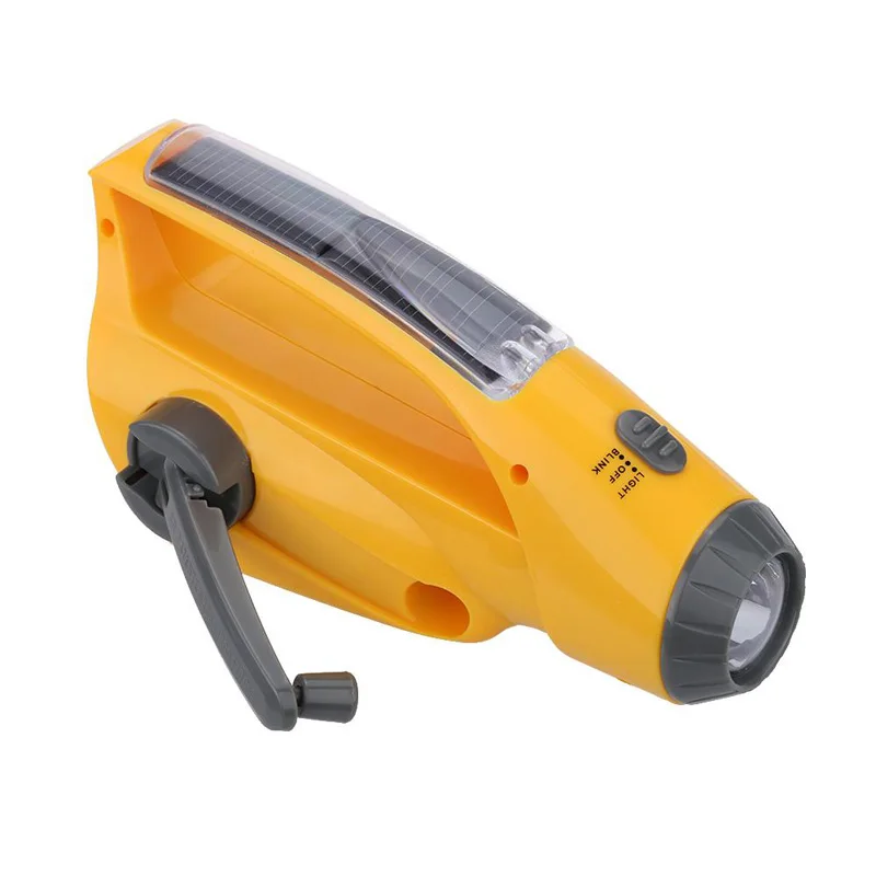 Portable Hand Crank Flashlight Led Lighting Emergency Solar Power LED Torches Multifunction Camping Flashlight with FM AM Radio (6)