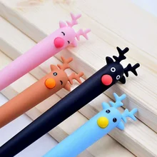 4 шт./лот Kawaii жира оленей гелевая ручка подпись школы ручка Канцтовары Школа канцелярских товаров рекламные подарок