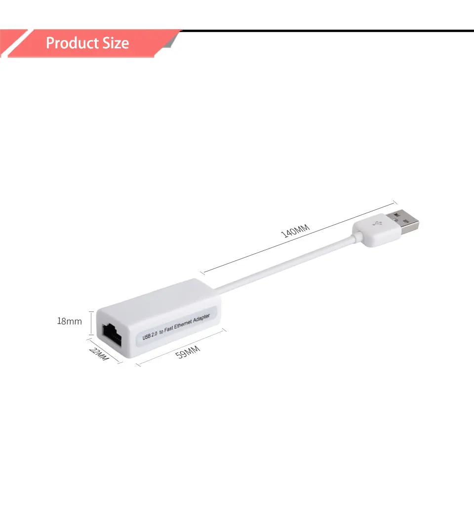 USB External Fast Card USB2.0 To Ethernet Cable LAN Adapter 10100Mbps Network Cards For Laptop lan adapter For Mac OS Android (3)