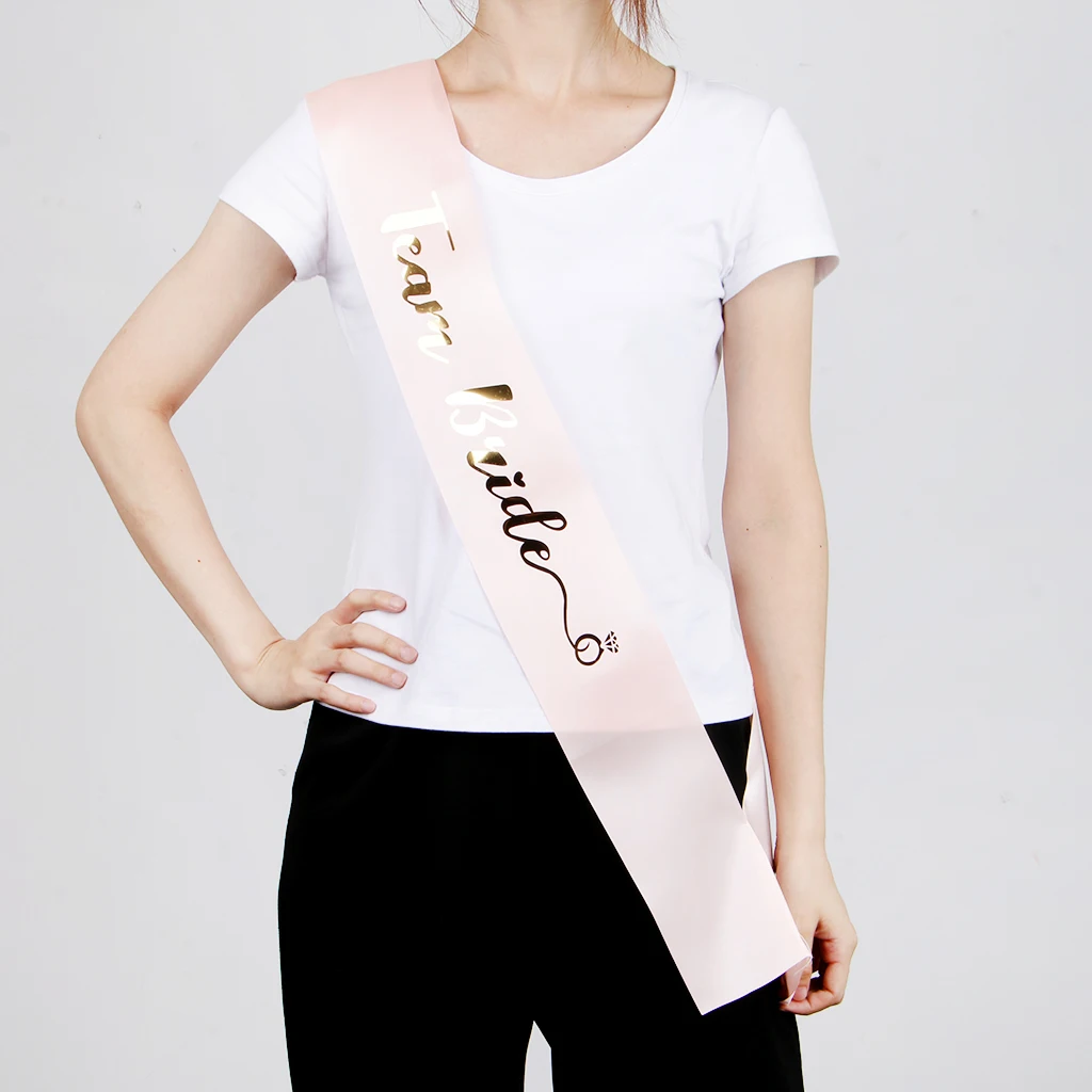 Team Bride Hens Party Sash Sashes Girls Night out Bachelorette Party Costume