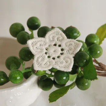 

Wholesale Free Shipping Flower Appliques Cloth Paste Fabric Paste, DIY Lace Decoration, 40pcs/lot Ecru and White