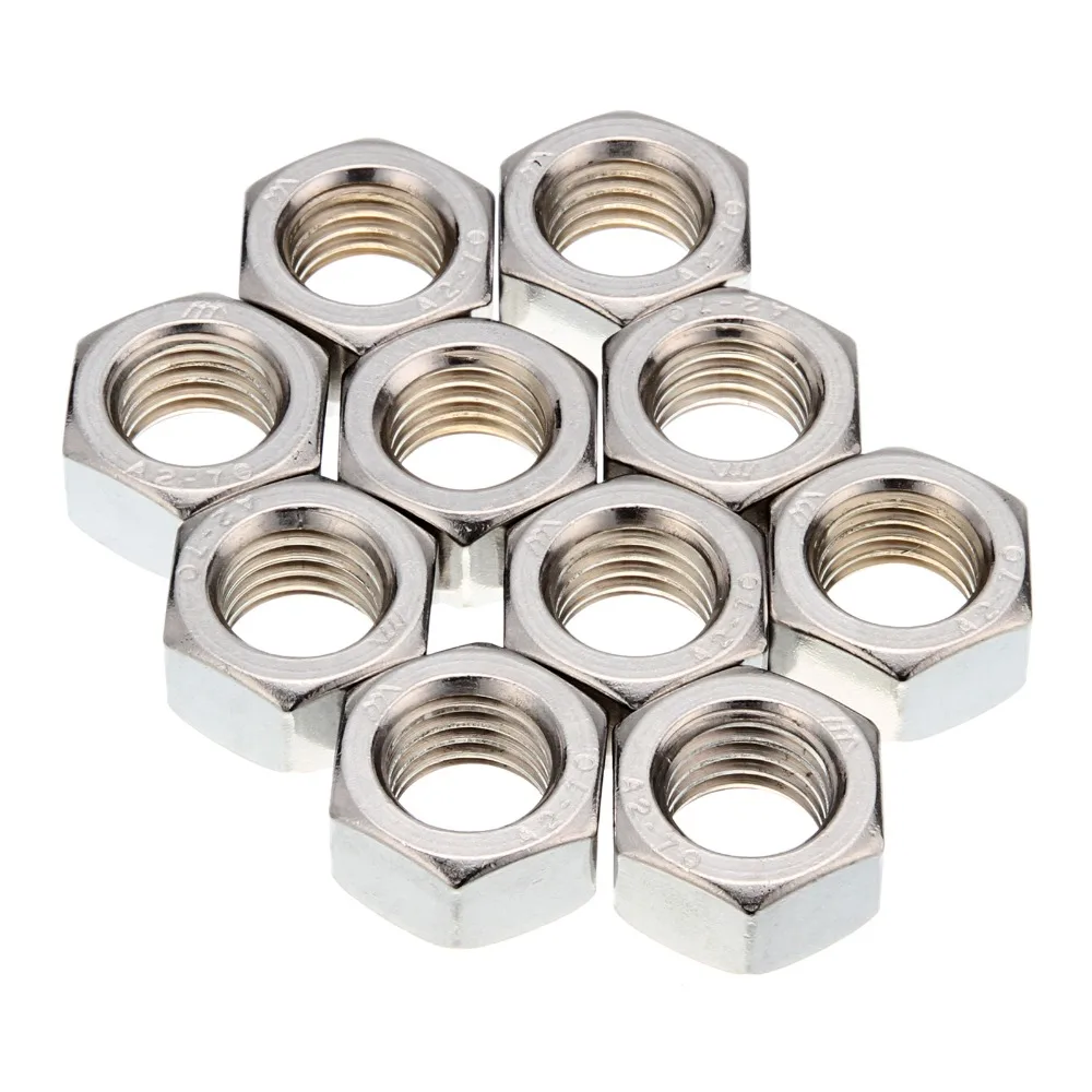 10 pcs M18 Nuts A2 Stainless Steel Hex Nuts To Fit Our Bolts and Screws