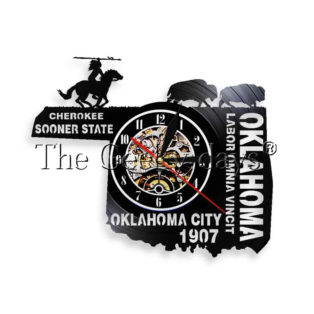 1piece Labor Omnia Vincit Oklahoma Symbols Led Wall Light Wall Art 