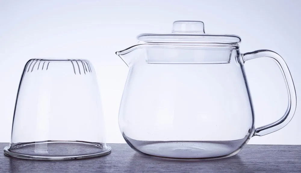 Ceny 1x485 610 ml żaroodporny przezroczysty kwiat szklany imbryk w zaparzacz szklany z pokrywką