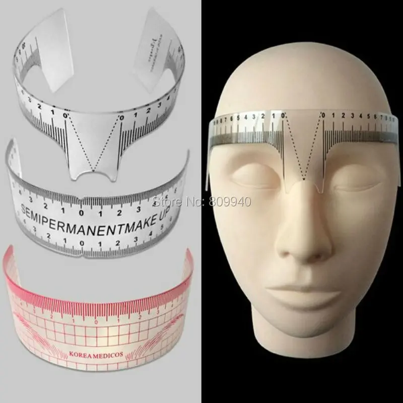 30 шт./лот брови трафаретные татуировки стартер линейка для бровей инструмент-шаблон глаз при манекен для макияжа 3 типа