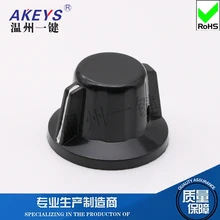 KN-18-2 boutique potentiometer knob rubber wood twist band switch hat potentiometer handle copper core