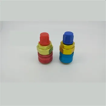 

2pcs 1/4SAE R134A Quick Coupler QC - 12B Car Air Conditioning Fluoridated Quick Connectors red+blue
