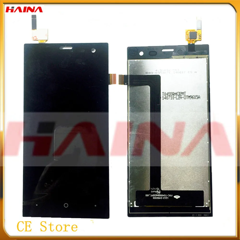 

4.5" Black Touchscreen For Highscreen Zera S Rev.S LCD Display Touch Screen Digitizer Sensor Full Assembly +tracking numbar