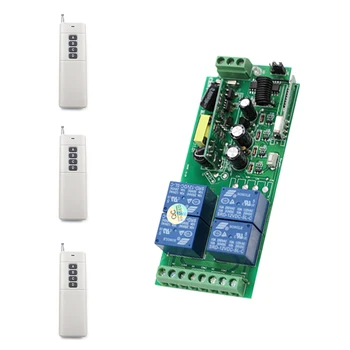 

Wide Voltage AC85V-250V 4CH Wireless Remote Control Switch Transmitter and Receiver for Lamps Water Pump Motor Controller 1000m