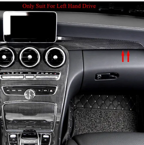 ABS центральной консоли приборной панели отделка полосы 2 шт. для Mercedes Benz C Class W205 180