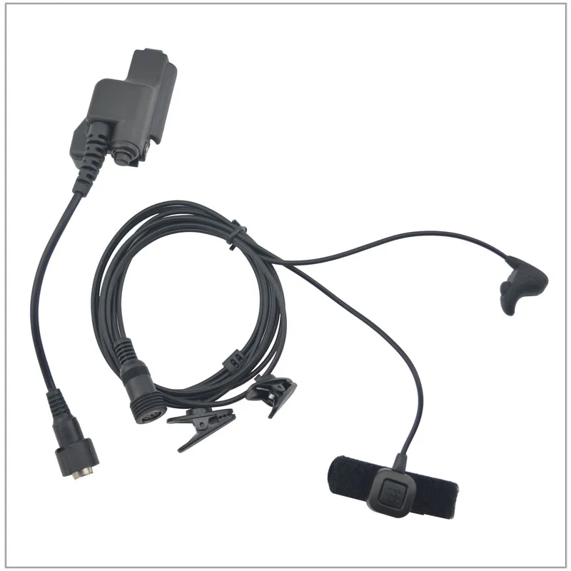 

PRO Ear Vibration Cable Control Earpiece w/ PTT with Mini Din Plug 44-HT for Motorola HT1000 XTS3000 MTS2000 MTX8000 GP1200