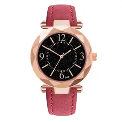 D10-B повседневное Модные женские кварцевые часы кожаный ремешок кварцевые часы Личность Дикий для женщин часы Лучший подарок