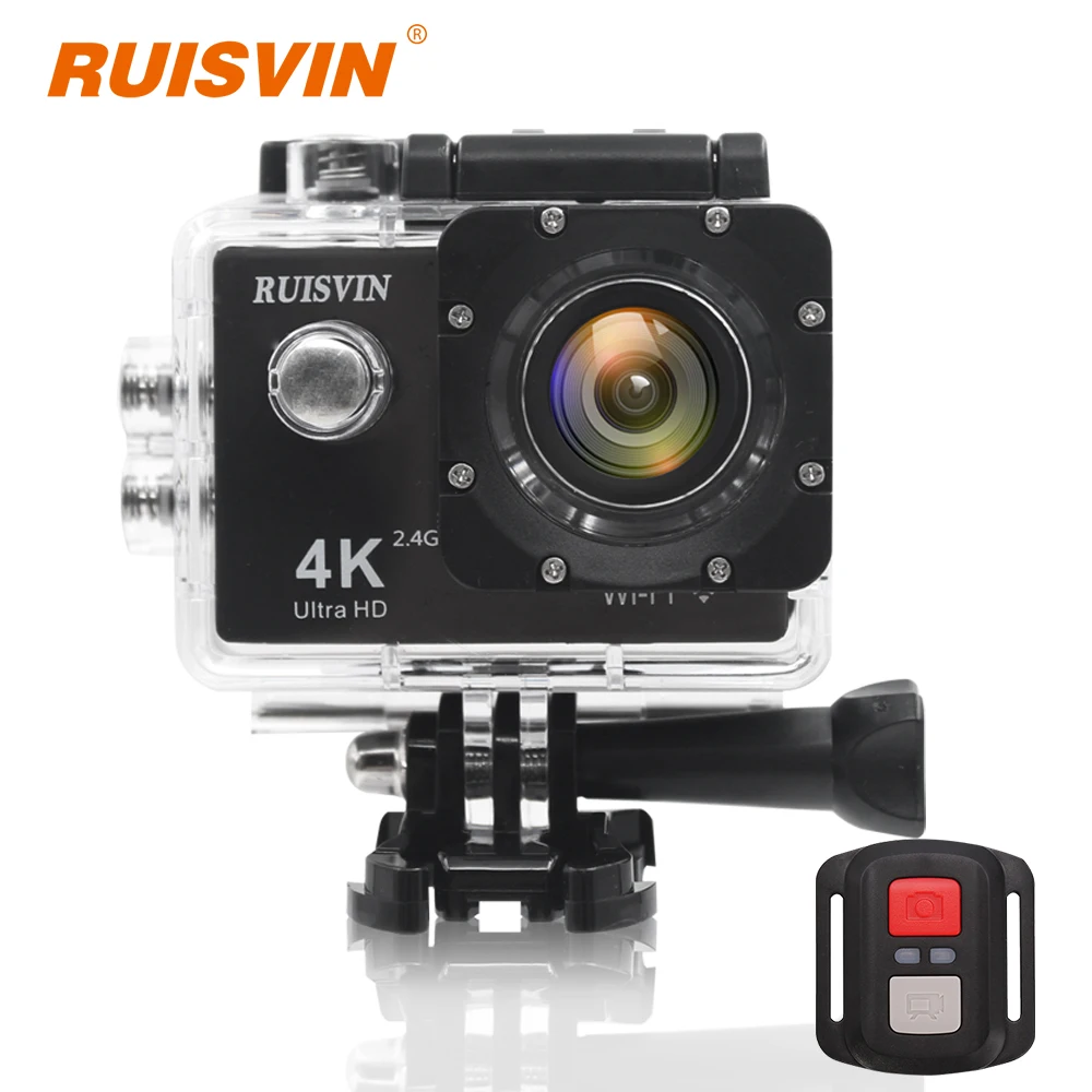 RUISVIN F60R WI FI Экшн камера 1080 p FHD V3 4 K 30fps Спортивная на шлем 2 0 &quot170D возможностью