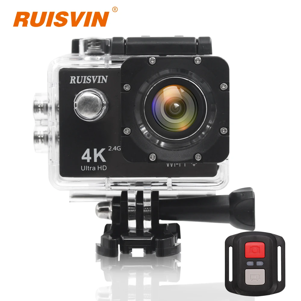 

RUISVIN F60R WIFI Action camera 1080p FHD V3 4K 30fps Sports Helmet Cam 2.0" 170D 30M Go Waterproof Pro Sport DV Car camera