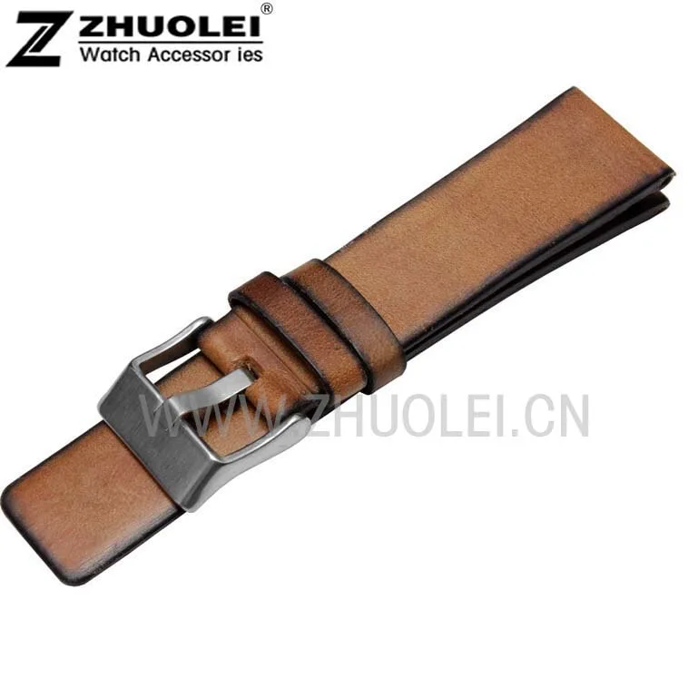 22mm 24mm 26mm Watchband for Diesel DZ7374 watch High Quality Retro Brown Genuine Leather Strap Bracelets Sport Watch Strap