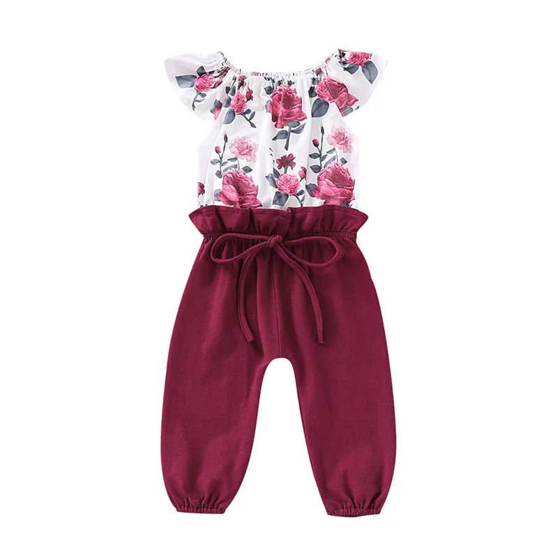 Telotuny лето-весна; детский комбинезончик; одежда с длинным рукавом из смеси хлопка детский в стиле пэчворк с цветочным принтом детская одежда для новорожденных девочек Jan3