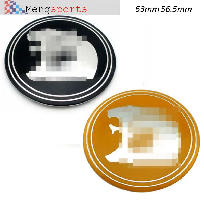 

4pcs For HSV Wheel Center Sticker 63mm 56.5mm Black Yellow Alloy Emblem Car Styling badges Sticker free Shipping