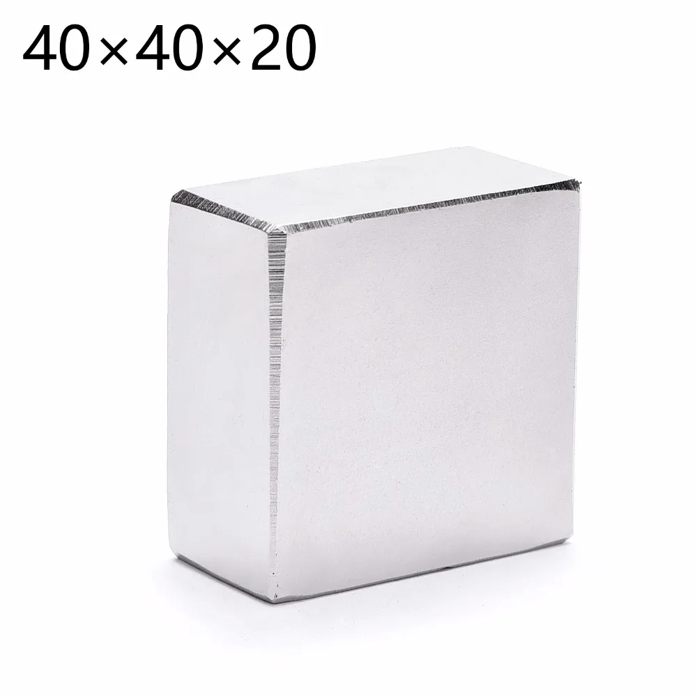 40X40X20MM N52 SUPER STRONG CUBOID BLOCKS RARE EARTH NEODYMIUM FRIDGE MAGNETS