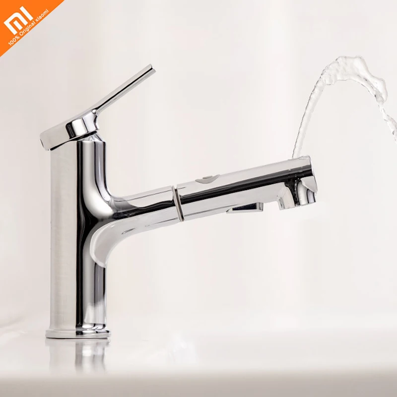 

Original Xiaomi mijia extracting faucet bathroom Zinc alloy Faucet Hot and cold water shampoo Wash your face gargle faucet