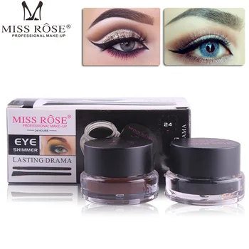 

Brand Black Waterproof Eyeliner Gel Makeup Cosmetic Gel Eye Liner With Brush 24 Hours Long-lasting For Women