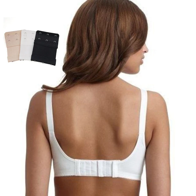 1pcs Soft Bra Band Extender Strap Buckle Extension 2 Row 3 Hooks Women