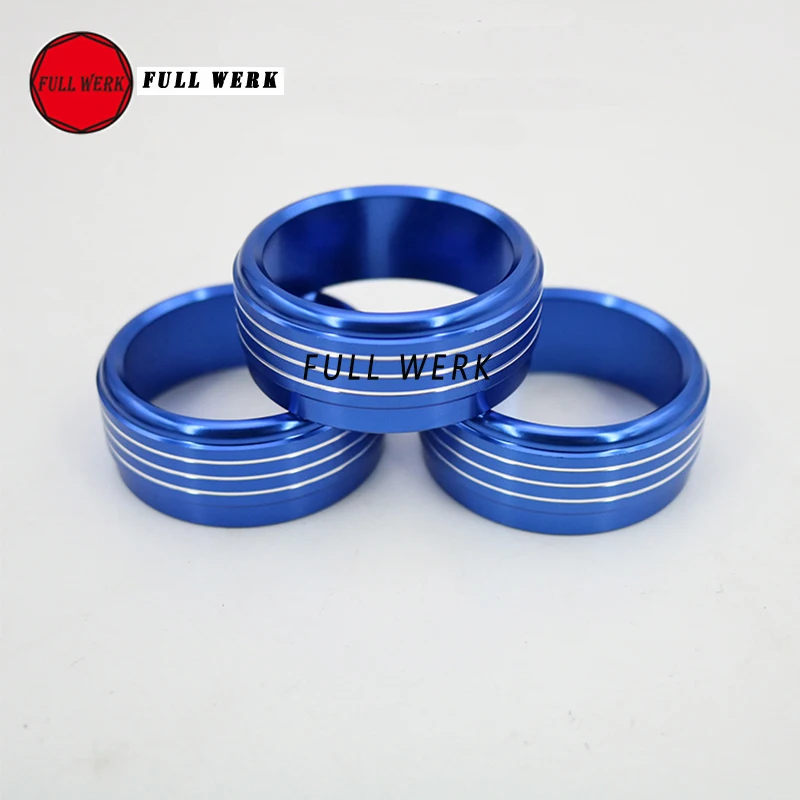 

Set of 3pcs Alum Alloy Car Styling AC Switch Knob Decoration Cover for Subaru Forester 13-18 Air Conditioning Case Connect Ring