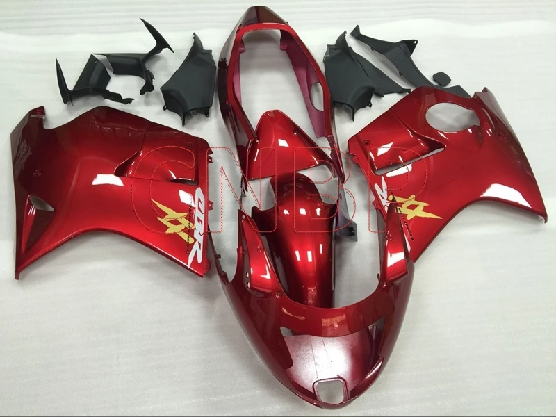 Обтекатели CBR1100 XX 1996 2005 красные CBR 1100 2000 Пластиковые обтекатели без краски|Полные