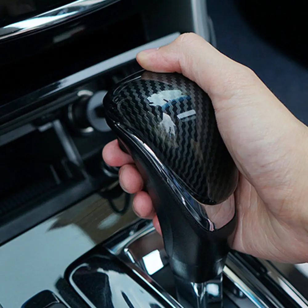 ABS Carbon Fiber Interior Gear Shift Lever Knob Trim Fit For 2014 2015 2016 2017 Honda Accord 9th 9.5th Accessories Car Styling ABS Carbon Fiber Interior Gear Shift Lever Knob Trim Fit For 2014 2015 2016 2017 Honda Accord 9th 9.5th Accessories Car Styling