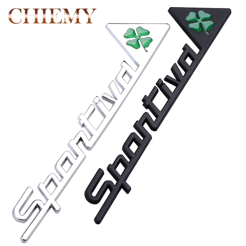 

Metal Sportiva Quatrefoil Green Delta Car Side Fender Emblem Badge Sticker for Alfa Romeo 4C 8C 156 166 159 Giulietta Spider GT
