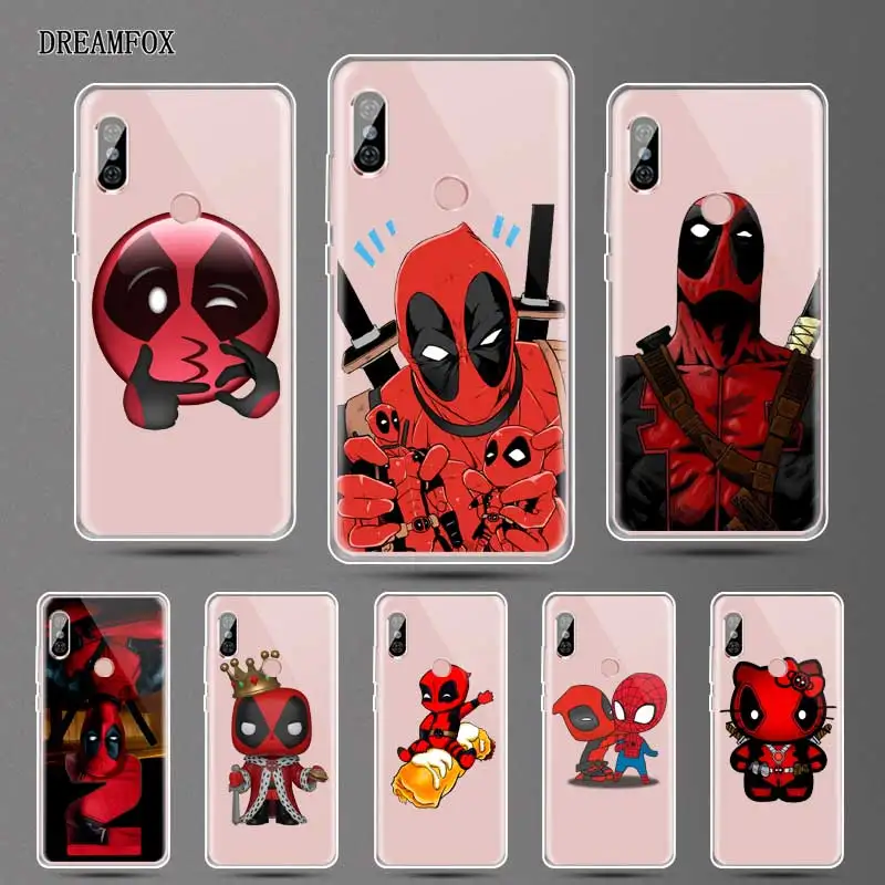 DREAMFOX N014 Deadpool Lovely Soft TPU Silicone Cover For Xiaomi Redmi Note 3 4 5 Plus 3S 4A 4X 5A Pro Global Case |