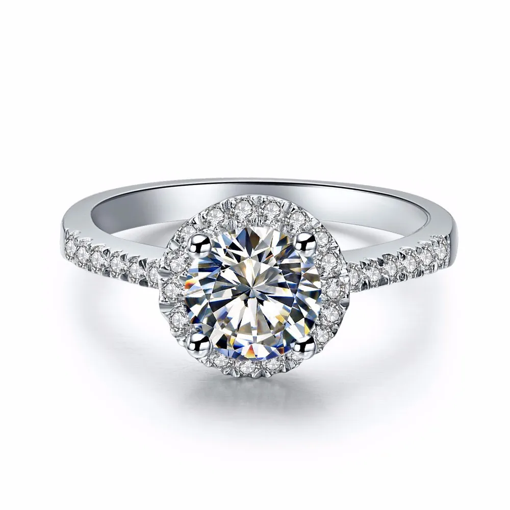 1CT Твердое 14k золото модное превосходное кольцо с бриллиантами для женщин предложение ювелирных изделий служба экспресс-доставки