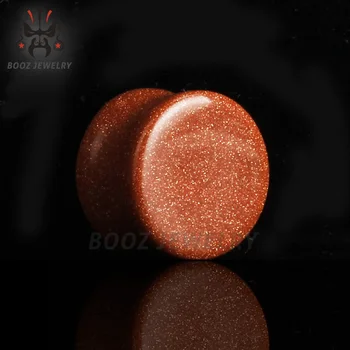 

hot selling beautiful stone ear plugs tunnels piercing body jewelry mix sizes lot ear stretcher wholesale free shipping