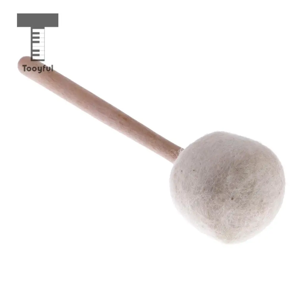 Tooyful Tibetan Crystal Singing Bowl 7 inch C Note for Root Frosted Quartz with   Handmade Felted Wooden Mallet