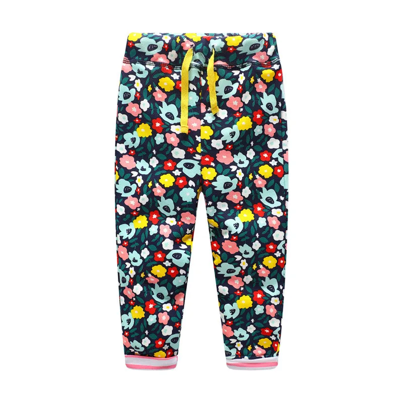 Jumping meters brand full trousers baby girls pants children clothes winter fall kids printed flowers fashion girl long pant