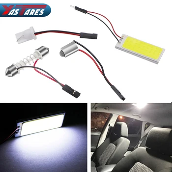 

1x T10 Festoon 36 chips COB Car LED Light Bulbs Panel Interior Dome Light W5W C5W Reading lamp car light source 12V Car Styling