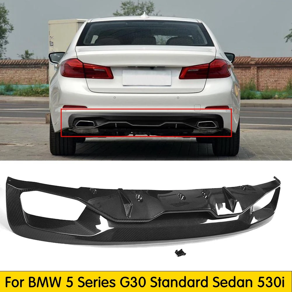 G30 диффузор заднего бампера из углеродного волокна с Нижняя защита для BMW 5 серии