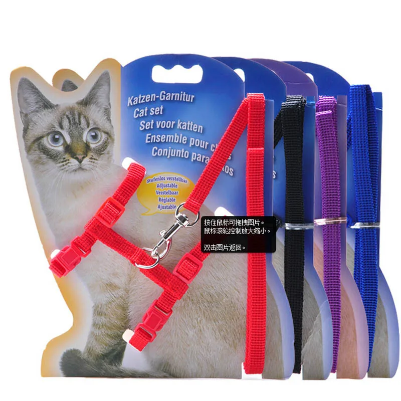 Cat Harness Nylon Adjustable Safety Control Restraint Cat Harness Soft
