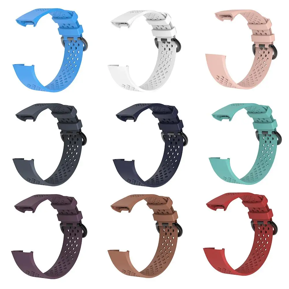 

Fashion Silicone Wristband Strap for Fitbit Charge 3 Fitness Activity Tracker Smartwatch Sports Watch Strap Band Small