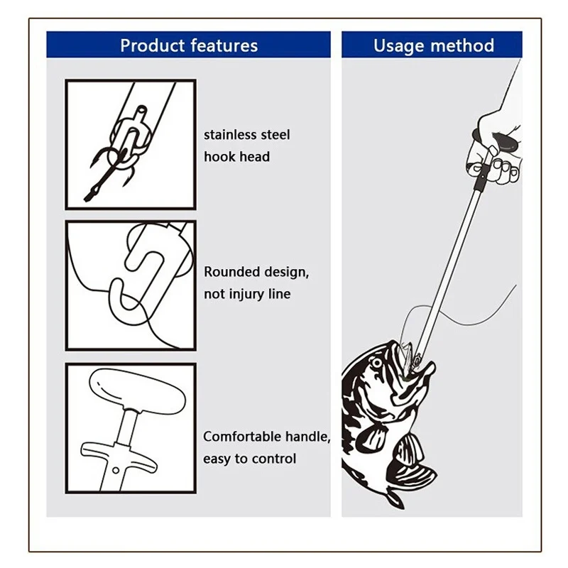 1 шт., легко снимающий рыболовный крючок из нержавеющей стали, Т-образный выдавливающий рыболовный крючок, инструменты для извлечения, быстрое устройство для развязывания