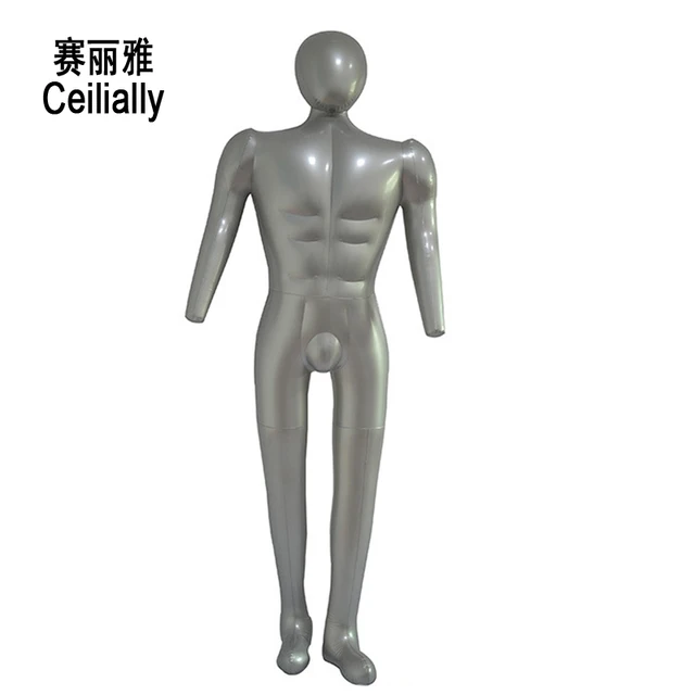 male pvc mannequin manikin full body model with arm clothes display