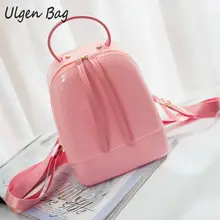 Jelly Color del caramelo del Verano Bolsos de Escuela Mochilas A Prueba de agua de PVC De Plástico de Silicona Bolsas Hombro de Las Mujeres Niñas Mochila