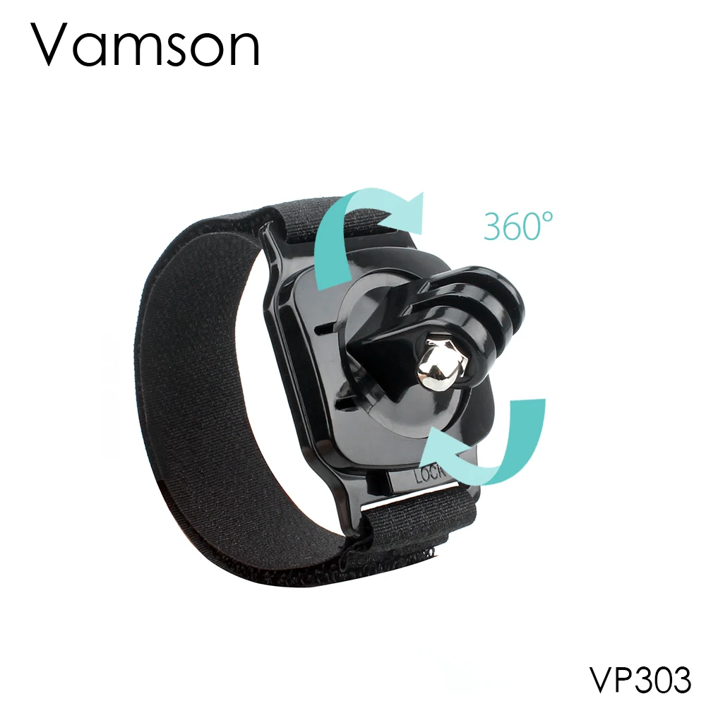 

Vamson 360 Degree Rotation Hand Wrist Strap Mount for Gopro Hero 7 5 6 4 Session for Xiaomi for Yi 4K for SJCAM VP303