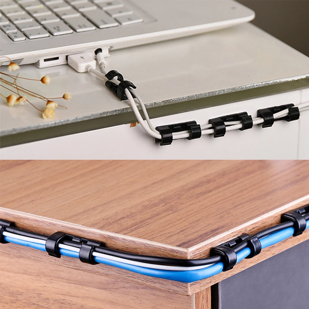 20pcs Wire Organizer Securing Cable Clamp Storage Clips Adhesive Buckle Data Line Fixed Fit Data Telephone Line Cables Sleeve 20pcs Wire Organizer Securing Cable Clamp Storage Clips Adhesive Buckle Data Line Fixed Fit Data Telephone Line Cables Sleeve