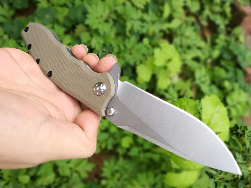 Высококачественный шарикоподшипник ZT0562 нож D2 лезвие G10 + титановая ручка