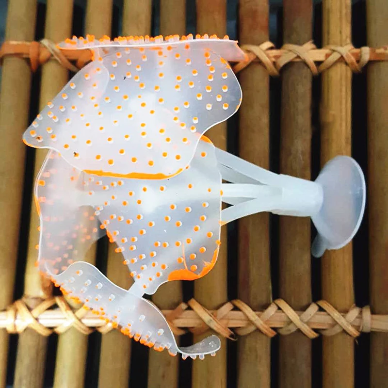 DIDIHOU 2 шт. искусственные Медузы силиконовые Имитация водных растений флуоресцентные украшения творческий аквариум светящийся
