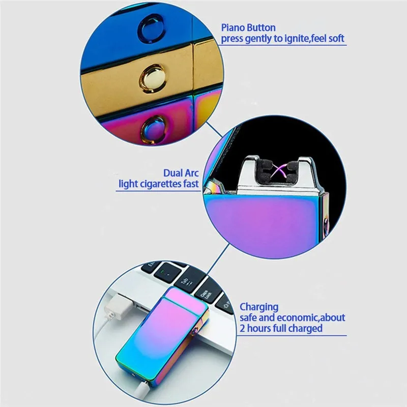 Electric-USB-Lighter-Arc-Metal-Flameless-Torch-Rechargeable-Windproof-Lighter-Double-Arc-Pulse-Cross-Ligther-Gadget (1)
