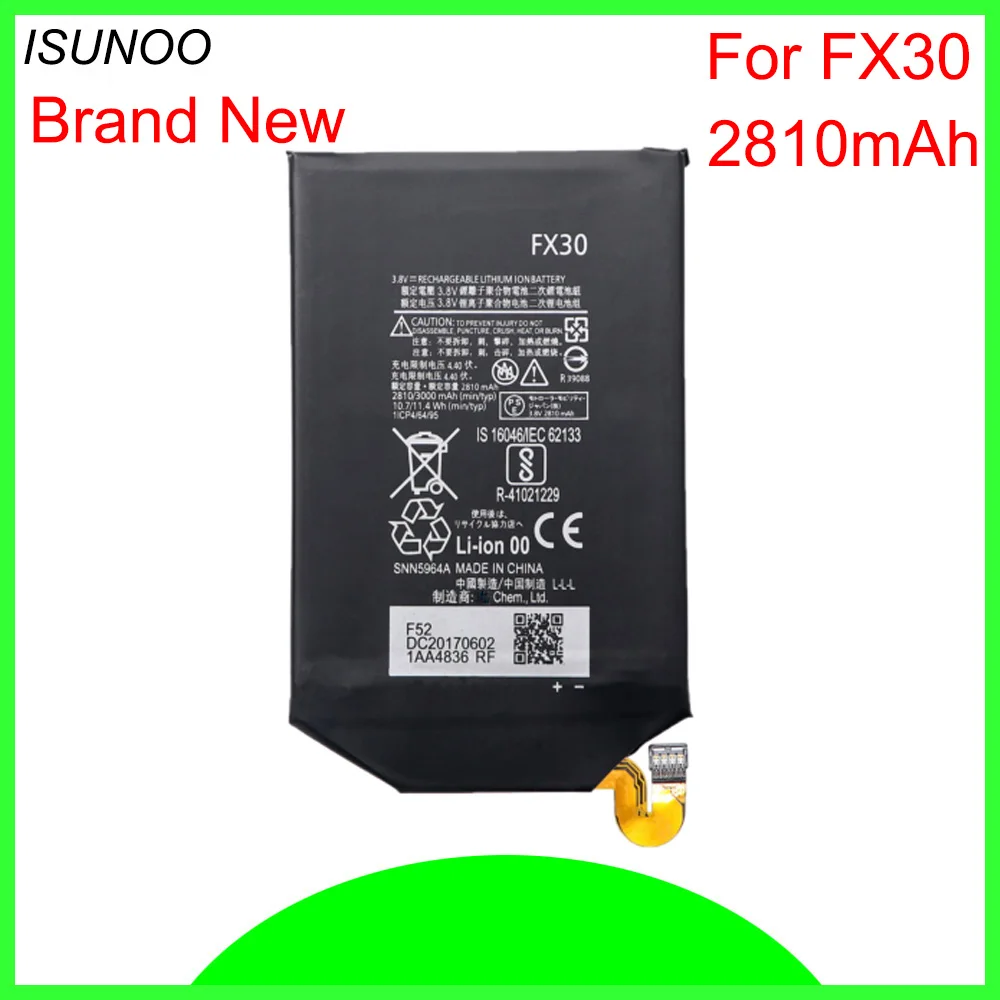 

ISUNOO 5pcs/lot 2810mAh FX30 battery for Motorola Moto X Pure Edition X Style Pure X Style X+2 XT1570 XT1572 XT1575 Battery