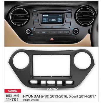 

CARAV 11-701 Car Radio Fascia Panel for HYUNDAI i-10 2013-2016, Xcent 2014-2017 Stereo Fascia Dash CD Trim Installation Kit