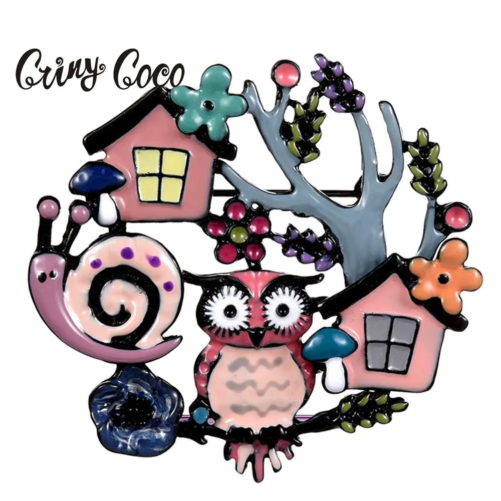 

Cring Coco Cool Black Enamel Pins and Brooches for Women Men Brooch Cartoon Owl Snail Lapel Pin Backpack Bags Badge Gifts Ladies